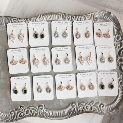 Aqua Glass Earrings