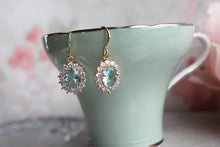 Load image into Gallery viewer, Aqua Glass Earrings