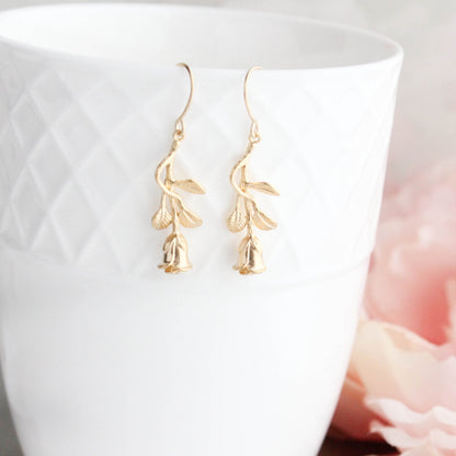 Little Rose Earrings | Long Stem Roses