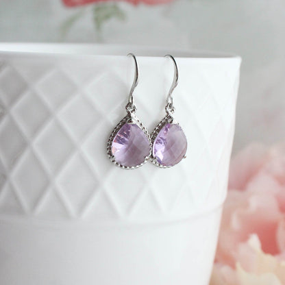 Teardrop Glass Earrings (3 colors)