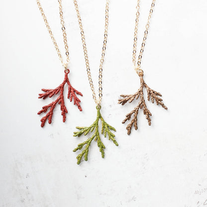 Cedar Branch Necklace (7 Options)