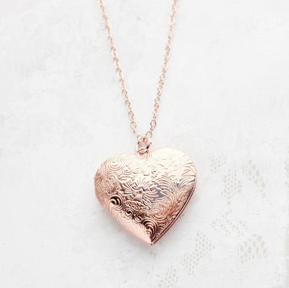Rose Gold Locket Necklace (3 styles)