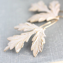 Load image into Gallery viewer, Leaf Earrings | Teal Verdigris Patina