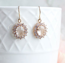 Load image into Gallery viewer, Aqua Glass Earrings