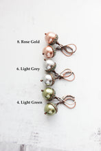 Load image into Gallery viewer, Pearl Acorn Pendant Necklace (8 Pearl Colors) Mint Patina Copper