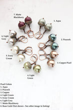 Load image into Gallery viewer, Pearl Acorn Pendant Necklace (8 Pearl Colors) Mint Patina Copper