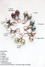 Load image into Gallery viewer, Green Pearl Acorn Necklace (8 Pearl Colors) | Mint Patina Copper