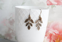 Load image into Gallery viewer, Branch Earrings | Antiqued Gold Pinecone