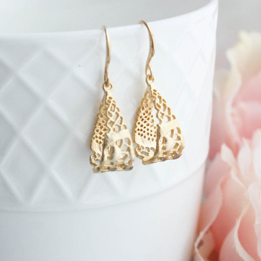 Lace Loop Filigree Earrings | Romantic Style