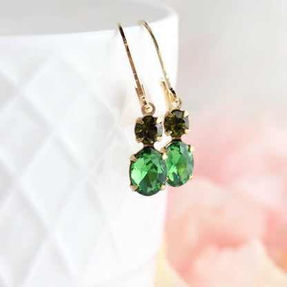 Tiny Spring Green Earrings