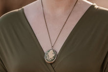 Load image into Gallery viewer, Lily of the Valley Cameo Necklace | Photo Locket Necklace