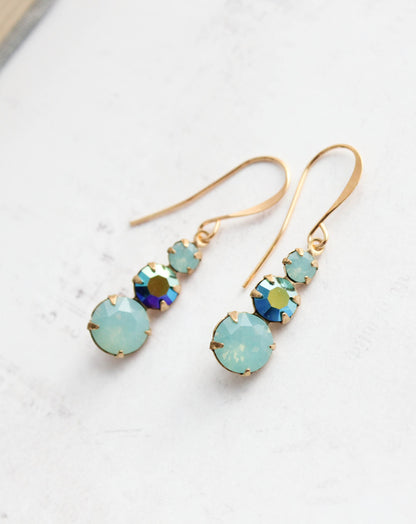 Aqua Mint Drop Earrings
