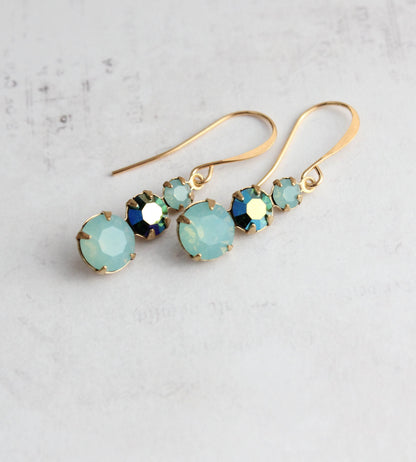 Aqua Mint Drop Earrings