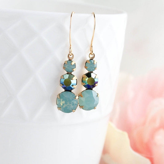 Aqua Mint Drop Earrings