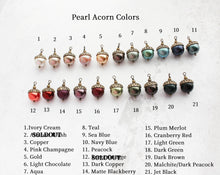 Load image into Gallery viewer, Brown Pearl Acorn Necklace