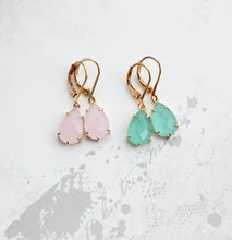 Load image into Gallery viewer, Small Glass Teardrop Earrings - More Colors