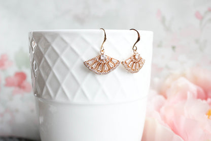 Art Deco Fan Earrings