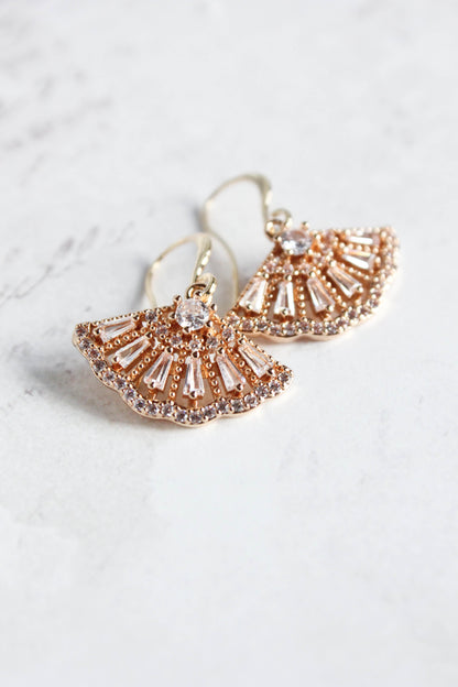 Art Deco Fan Earrings