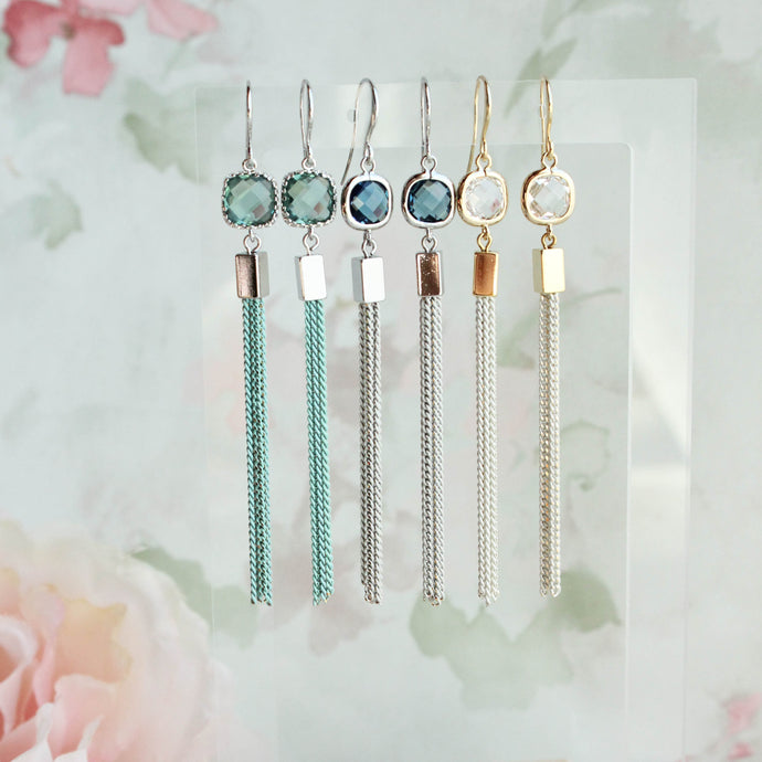 Chain Tassle Earrings - 9 Colors