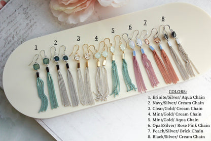 Chain Tassle Earrings - 9 Colors