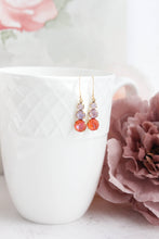 Load image into Gallery viewer, Three Jewel Drop - Burnt Orange and Lavender