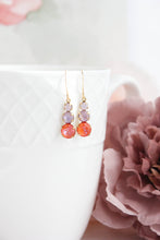 Load image into Gallery viewer, Three Jewel Drop - Burnt Orange and Lavender