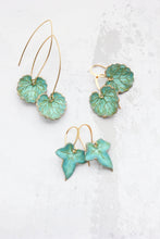 Load image into Gallery viewer, Green Leaf Earrings