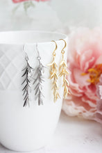 Load image into Gallery viewer, Rosemary Branch Earrings - Matte Silver