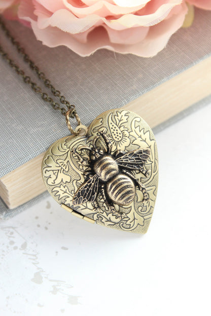 Bee Heart Locket