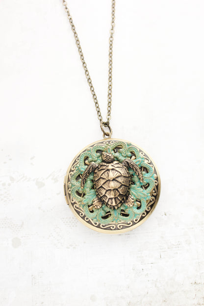 Turtle Locket Necklace