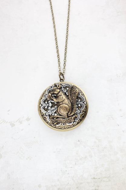 Squirrel Locket Necklace