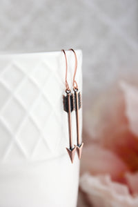 Small Arrow Earrings - Copper