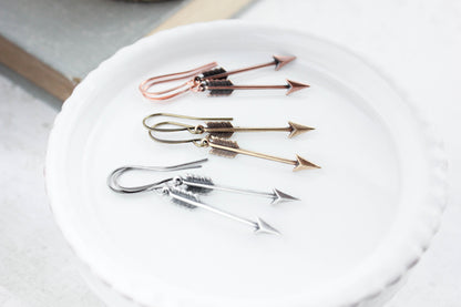 Dainty Arrow Earrings - Three Colors
