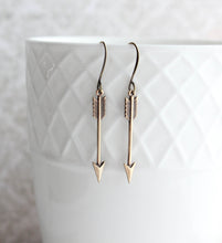Load image into Gallery viewer, Small Arrow Earrings - Copper