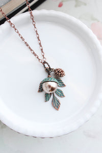 Mint Patina Charm Necklace