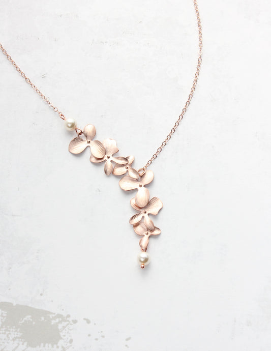 Cascading Orchid Necklace