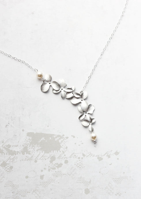 Cascading Orchid Necklace