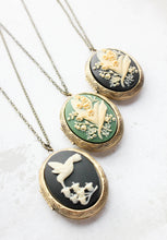 Load image into Gallery viewer, Lily of the Valley Cameo Locket