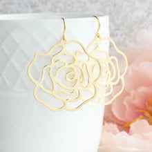 Load image into Gallery viewer, Rose Filigree Earrings (3 Colors)