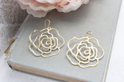Rose Filigree Earrings (3 Colors)