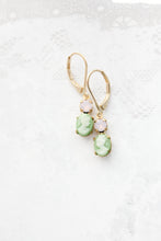 Load image into Gallery viewer, Little Cameo Earrings - Light Green