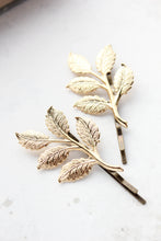 Load image into Gallery viewer, Gold Branch Bobby Pins - 2PC