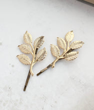Load image into Gallery viewer, Gold Branch Bobby Pins - 2PC