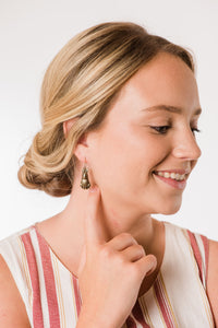 Rabbit Earrings - Antiqued Gold Brass