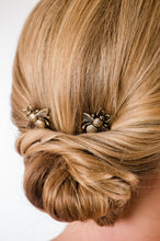 Load image into Gallery viewer, Bee Bobby Pins - Antiqued Brass