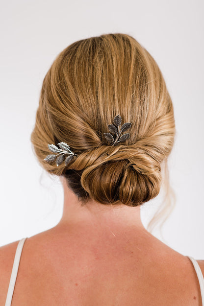 Branch Bobby Pins - Antiqued Silver (2 pin set)