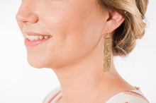 Load image into Gallery viewer, Long Bar Filigree Earrings - Gold