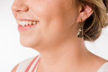 Load image into Gallery viewer, Rabbit Earrings - Antiqued Gold Brass