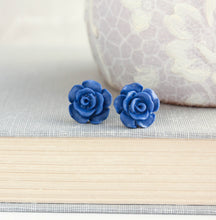Load image into Gallery viewer, Rose Studs - Classic Royal Blue