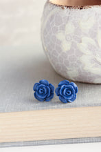 Load image into Gallery viewer, Rose Studs - Classic Royal Blue